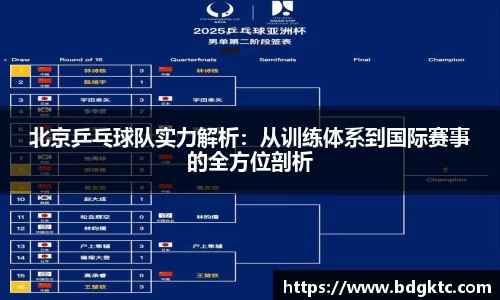 北京乒乓球队实力解析：从训练体系到国际赛事的全方位剖析